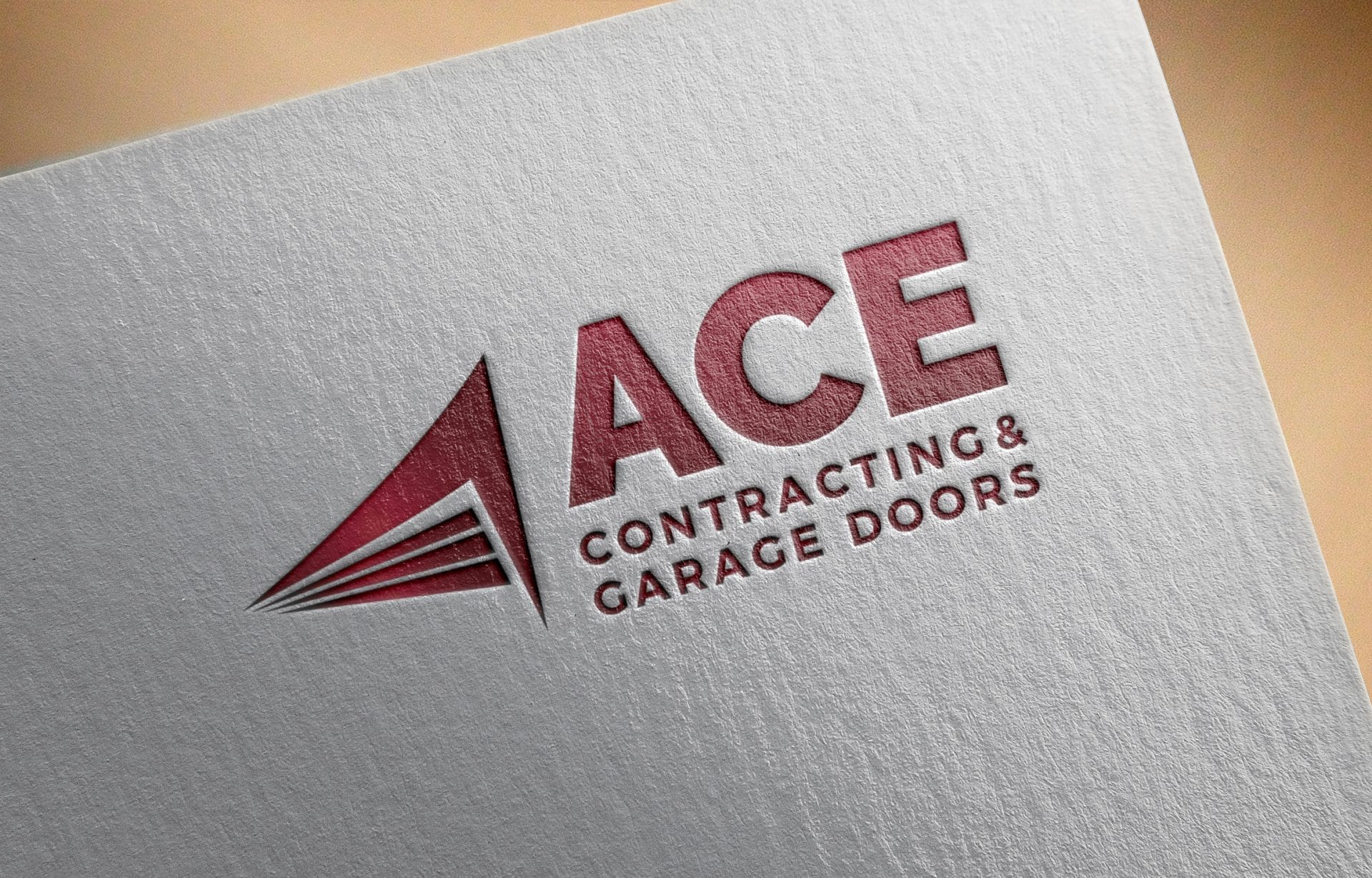 ACE Contracting and Garage Doors Logo Design