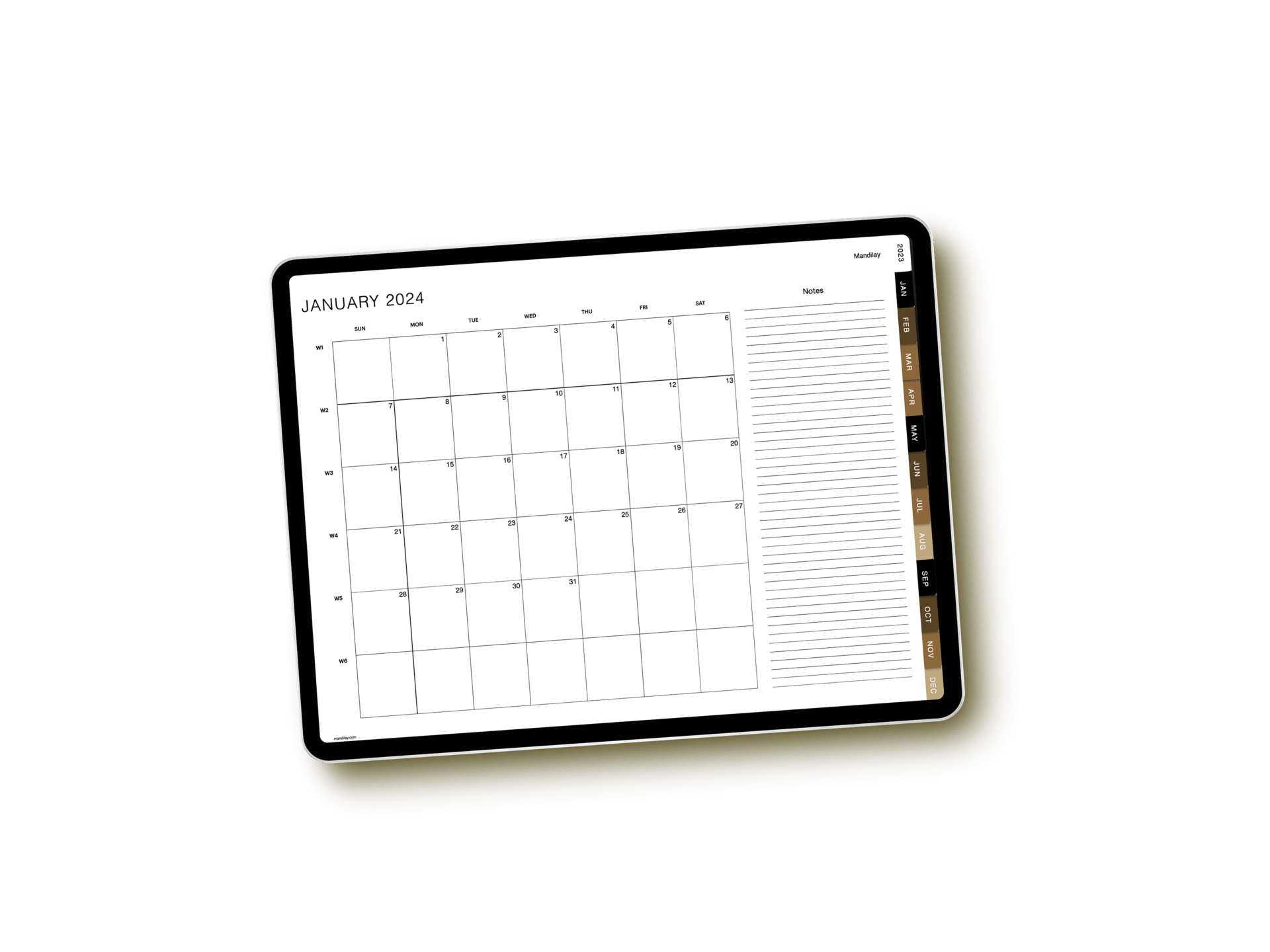 Digital planner 2024 mandilay